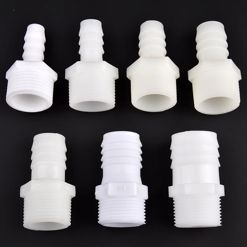 5~50 Stück Kunststoff-PE-Pagoden-Direktverbinder G3/4 Außengewinde für 10~25mm Aquarienschlauch Gerade Verbindung Aquarium Luftpumpenadapter
