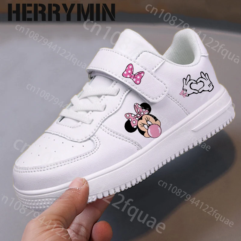 Sapatilhas Mickey Mouse para crianças, sapatos Minnie, sapatos de desenhos animados para meninas e meninos, presente de Natal, moda infantil de 8 e 9 anos