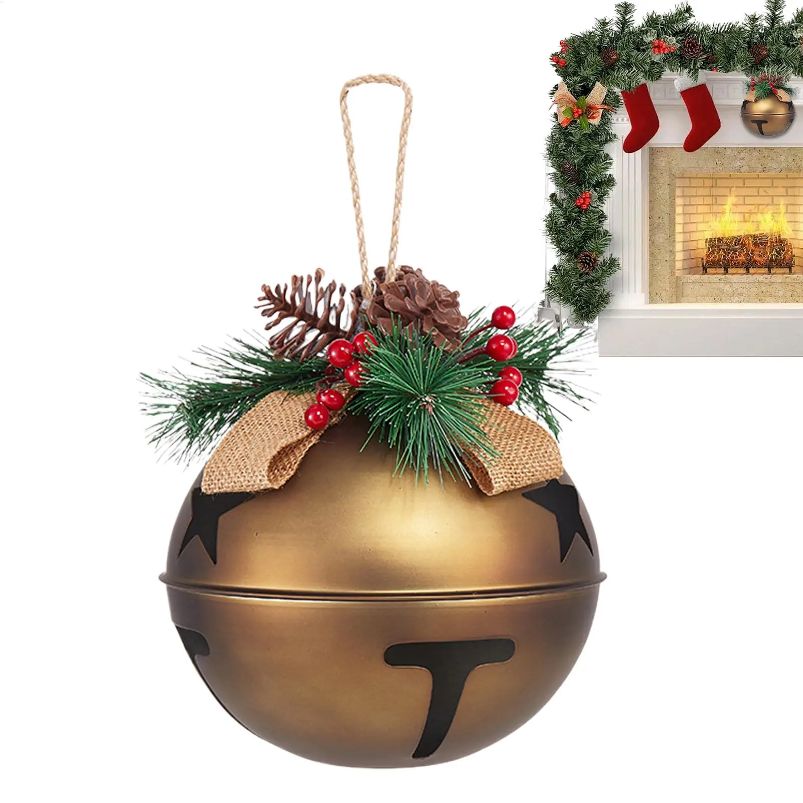 

Рождественский колокольчик сосновой шишкой, смешанный кулон, подвесной декор для рождественской елки, витрина, подвесное украшение для автомобиля