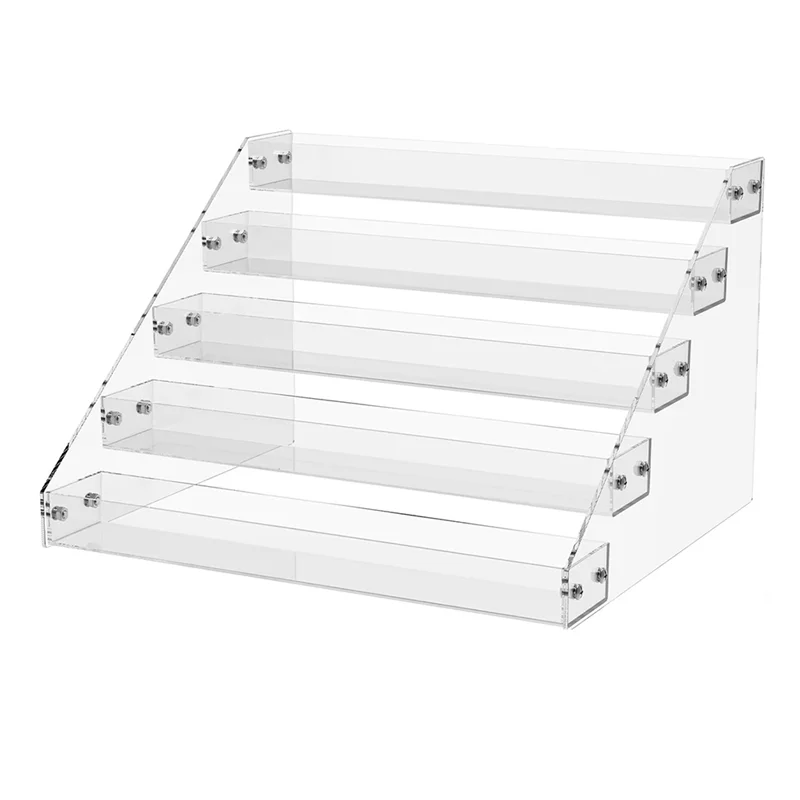 

A55P-5 слоев, прозрачная подставка для лака для ногтей, косметическая витрина, держатель для теней для век, помада, полка для духов, дисплей