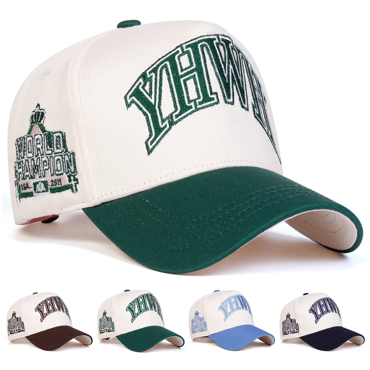 Gorras de béisbol unisex con bordado de letras YHWH, gorras informales ajustables para primavera y otoño, gorra para papá, gorra con protección solar