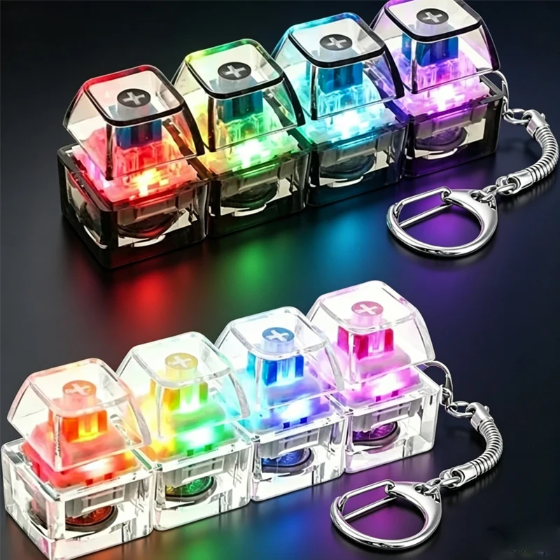 Electronics Gadgets For Kids - Gantungan Kunci Keyboard LED, Mainan Fidget,