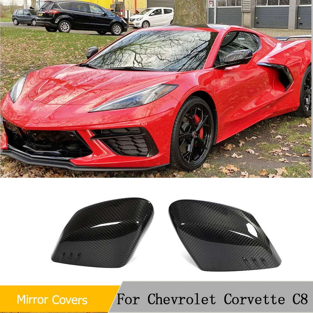 

Колпачки для зеркала из натурального углерода для Chevrolet Corvette C8 Stingray 2020UP, стильный боковой Чехол для зеркала, автомобильные комплекты