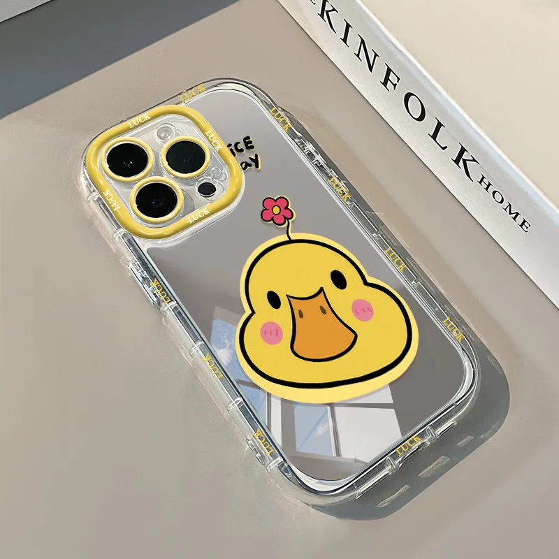 Cute Kitten Lovely Cat Air Cushion Mirror Phone Case For iPhone 17 15 14 16 Pro Max 13 12 11 Pro 7 8 Plus XR XS 17Air Art Cover view 5