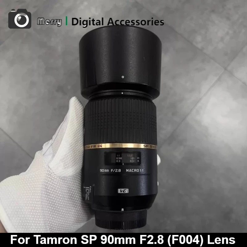 

95% New Genuine For Tamron SP 90mm F2.8 Di MACRO 1:1 VC USD F004 Full Frame Prime Lens For DSLR Camera