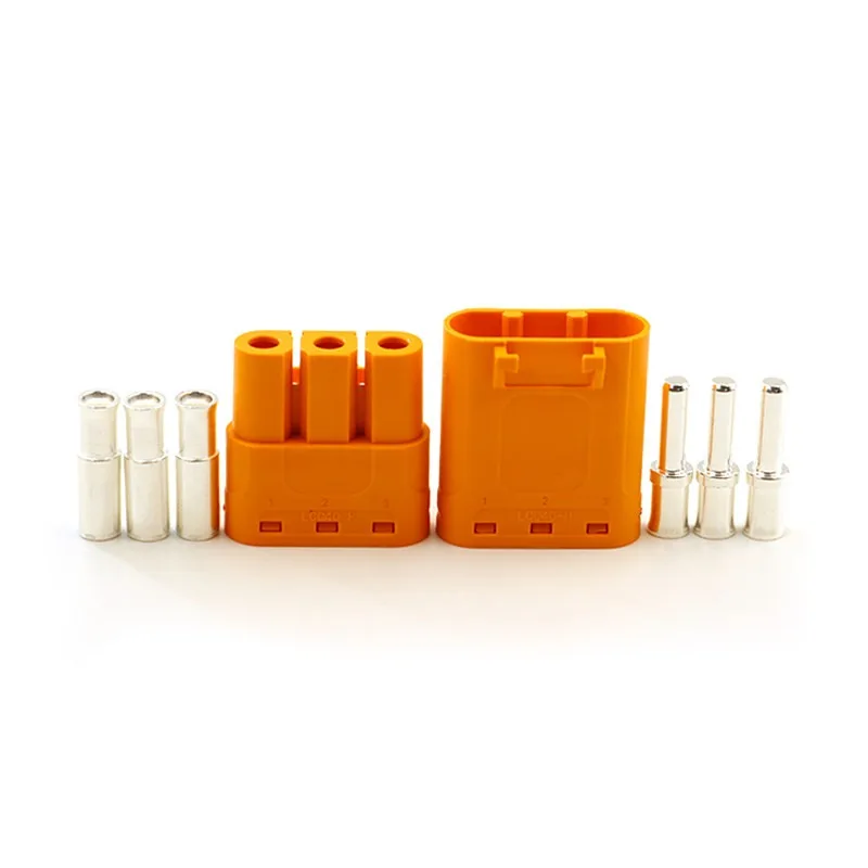 Amass Original LCC40-M/F Connector Silver Plated Copper with Lock Buckle Replace MR90 DC Battery Plug