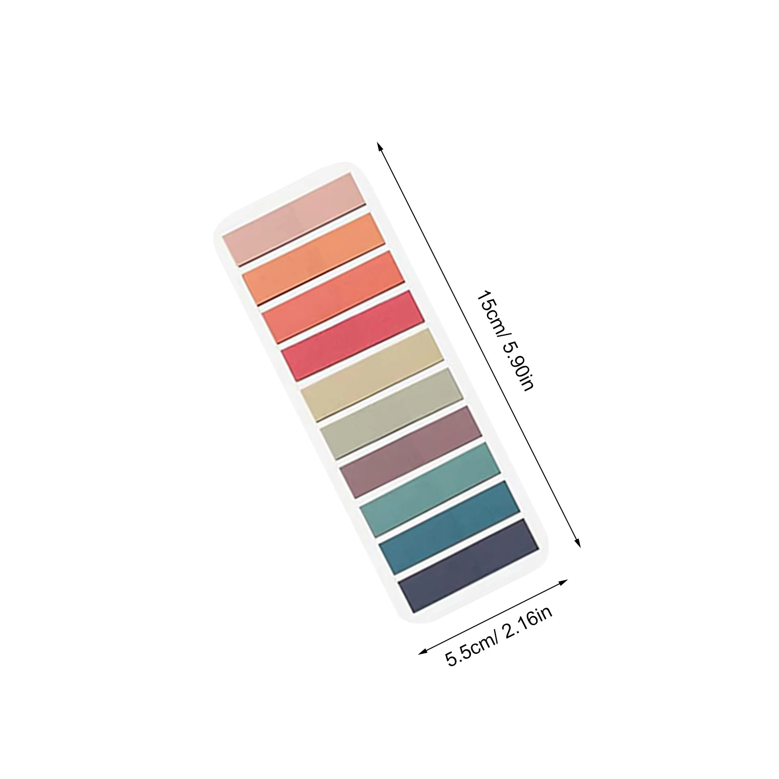 8 Colored Self Adhesive Reading Tabs Transparent Practical Highlight Strips for Notes Book Supplies Reading Strips