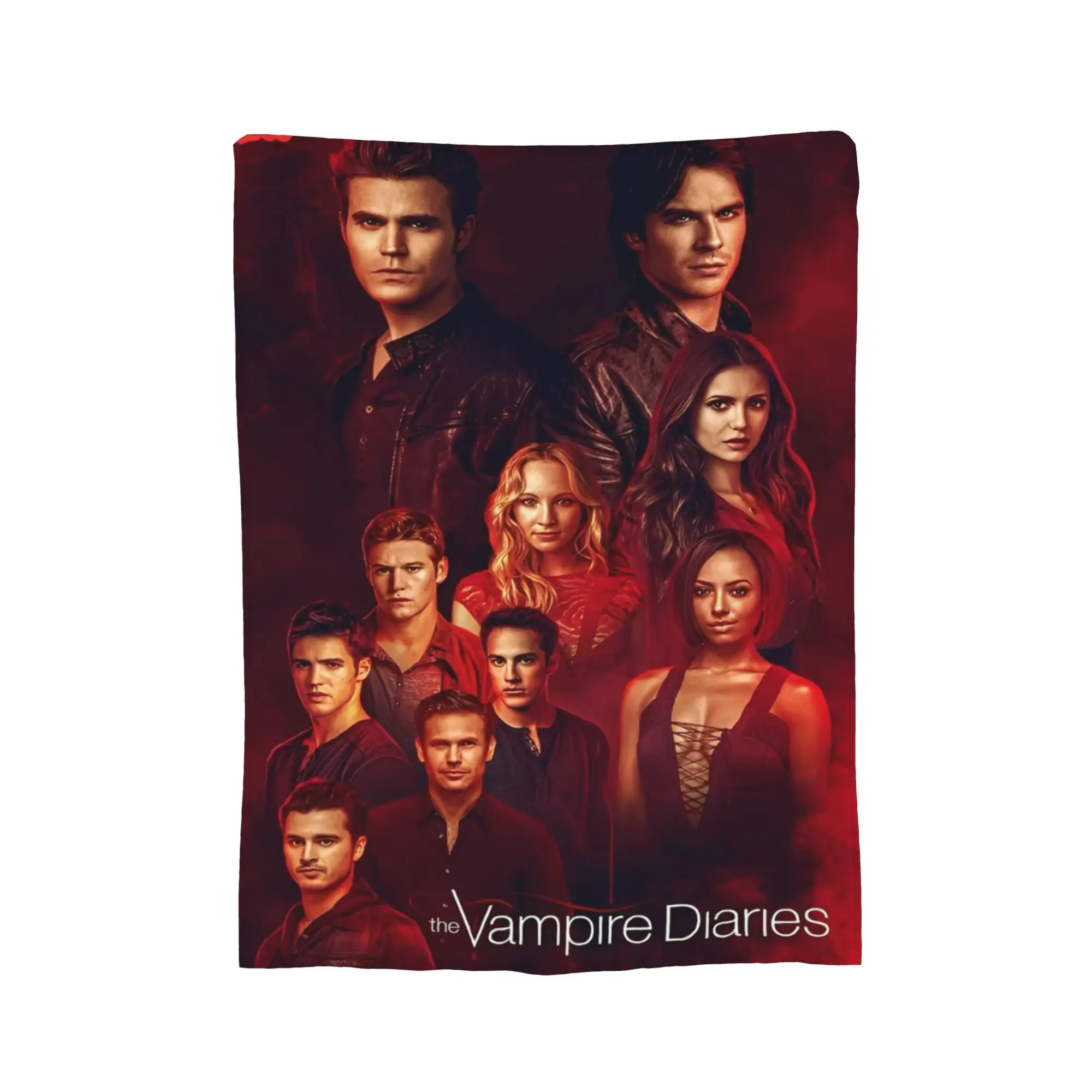 The Vampire Diaries Horror Movie Throw Blanket for Couch  Fuzzy Soft Plush Blanket Multiple Sizes Bedspread for All Seasons