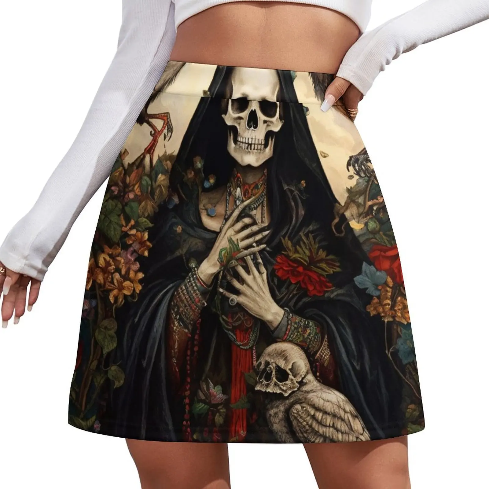 

Nuestra Seora de la Santa Muerte Mini Skirt elegant party dresses for women 2026 skirts for women kawaii skirt