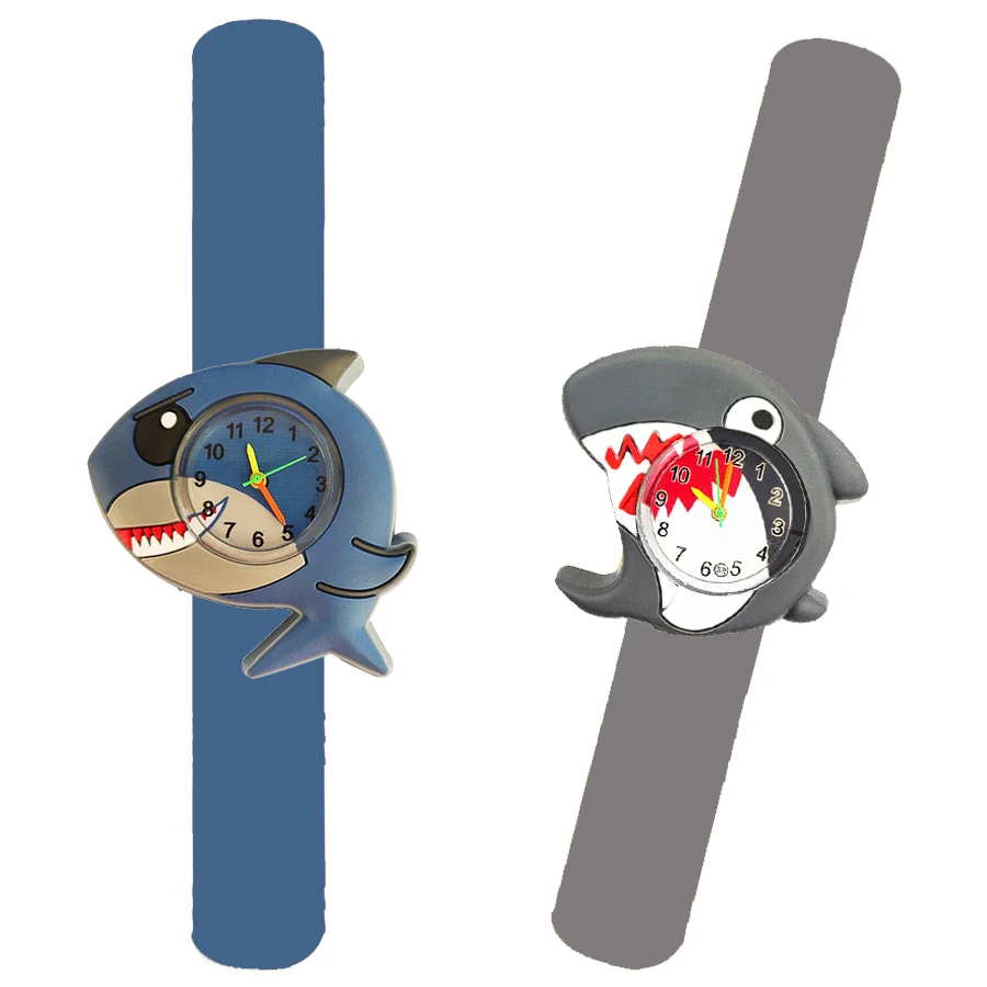 Cartoon Shark Toy Watch for kids Boys Girls Watches Children Birthday Gift Digital Electronics Slap Wristwatch Bracelet Clock