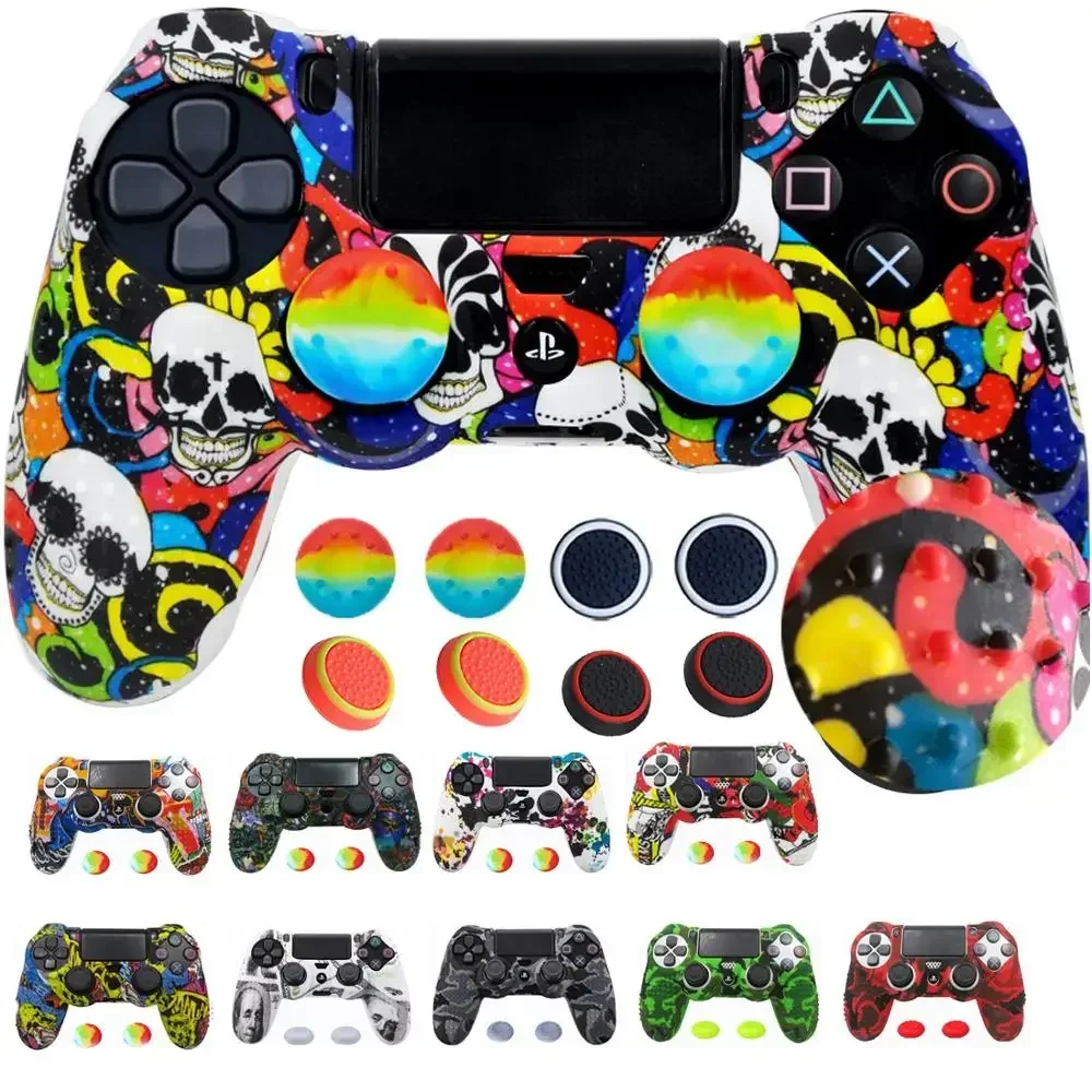 Slip Silicone Protective Skin Case for Sony PlayStation 4 PS4 Controller Protection Case for PS4 Pro Slim Gamepad Accessories