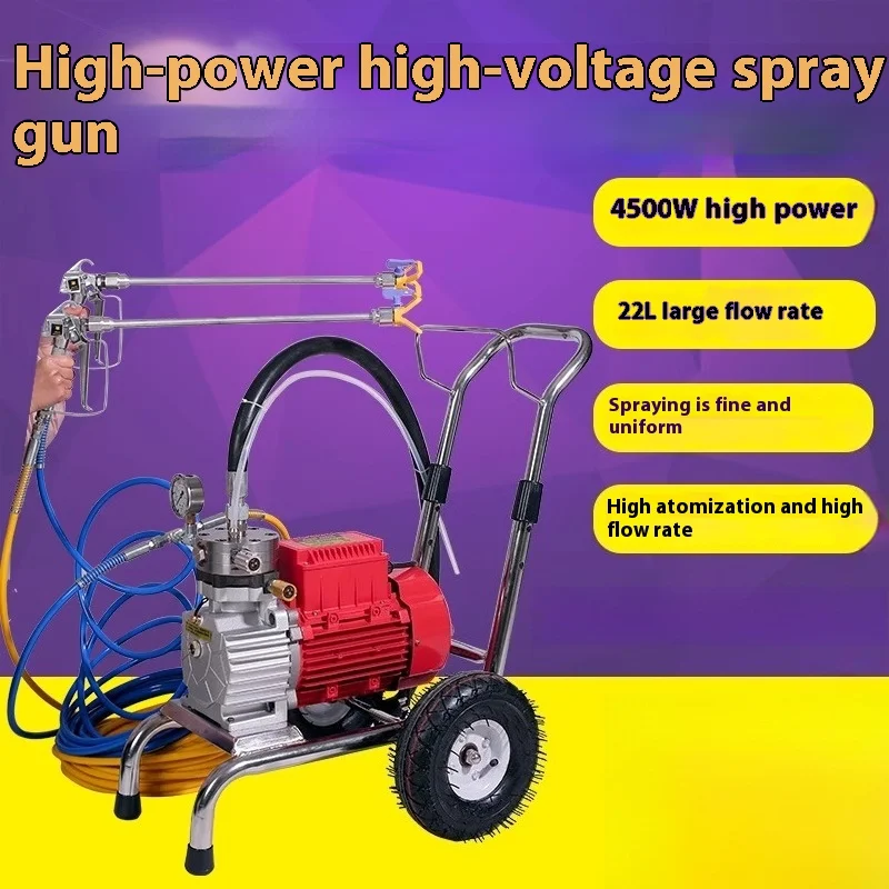 Spruzzatore airless ad alta pressione: verniciatura ad alta potenza con vernice al lattice, piccola macchina a spruzzo elettrica domestica per vernice ad olio, efficiente, facile da usare