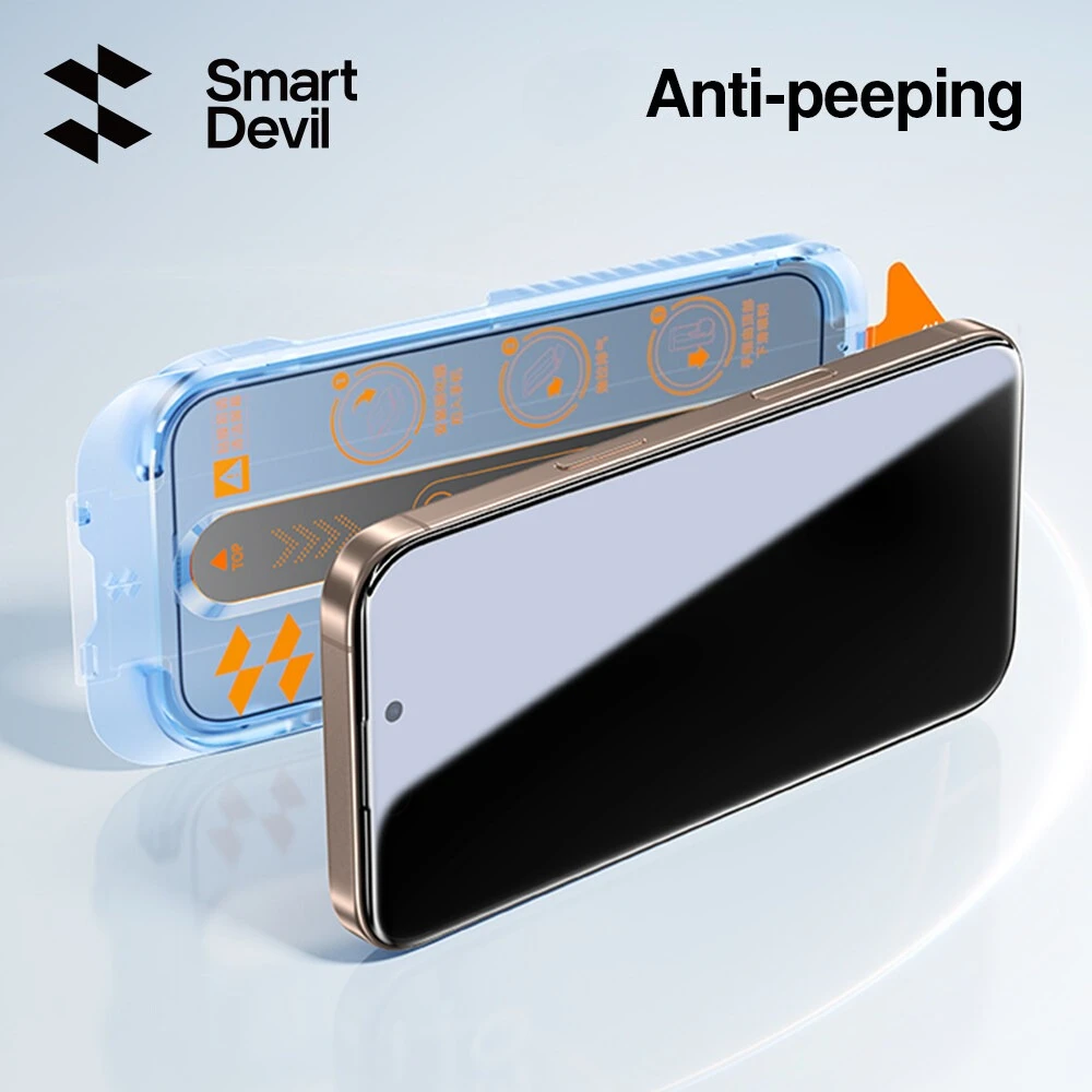 

SmartDevil Privacy Temperd Glass Film for iPhone 17 Pro Max 17Air 16Pro Max Anti-peeping Screen Protector Auto-Dust Removal Tool