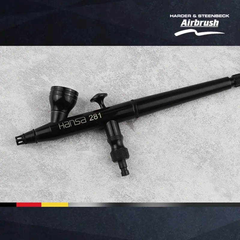Harder & Steenbeck Hansa 212815 Topline 281 Black 0.2MM Double Action Airbrush Resin Model Assembly Coloring Painting Tools