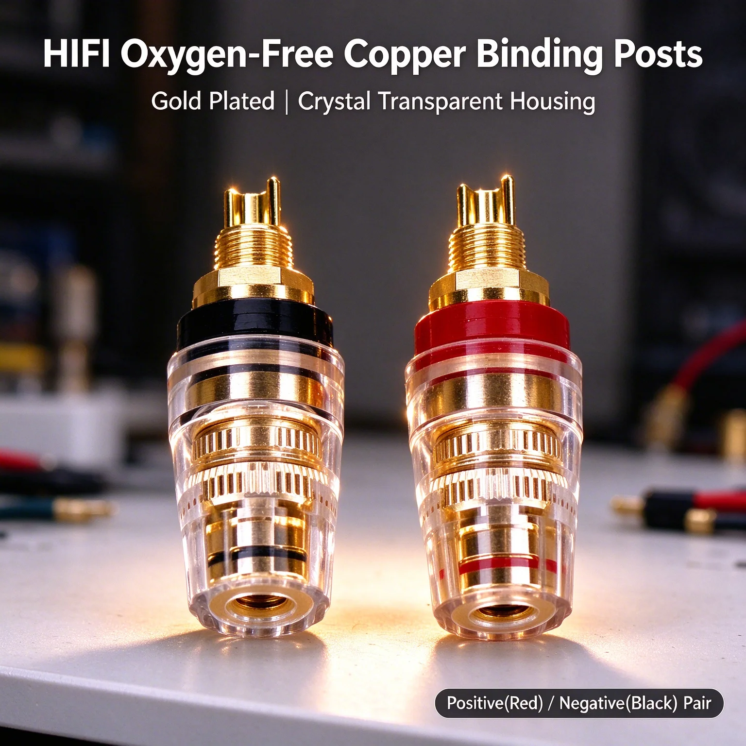 HIFIDIY LIVE DIY Speaker Terminal Connector Binding Post HIFI Amplifier Pure Cupper Gold-Plated Banana Socket Junction Box M8 L8
