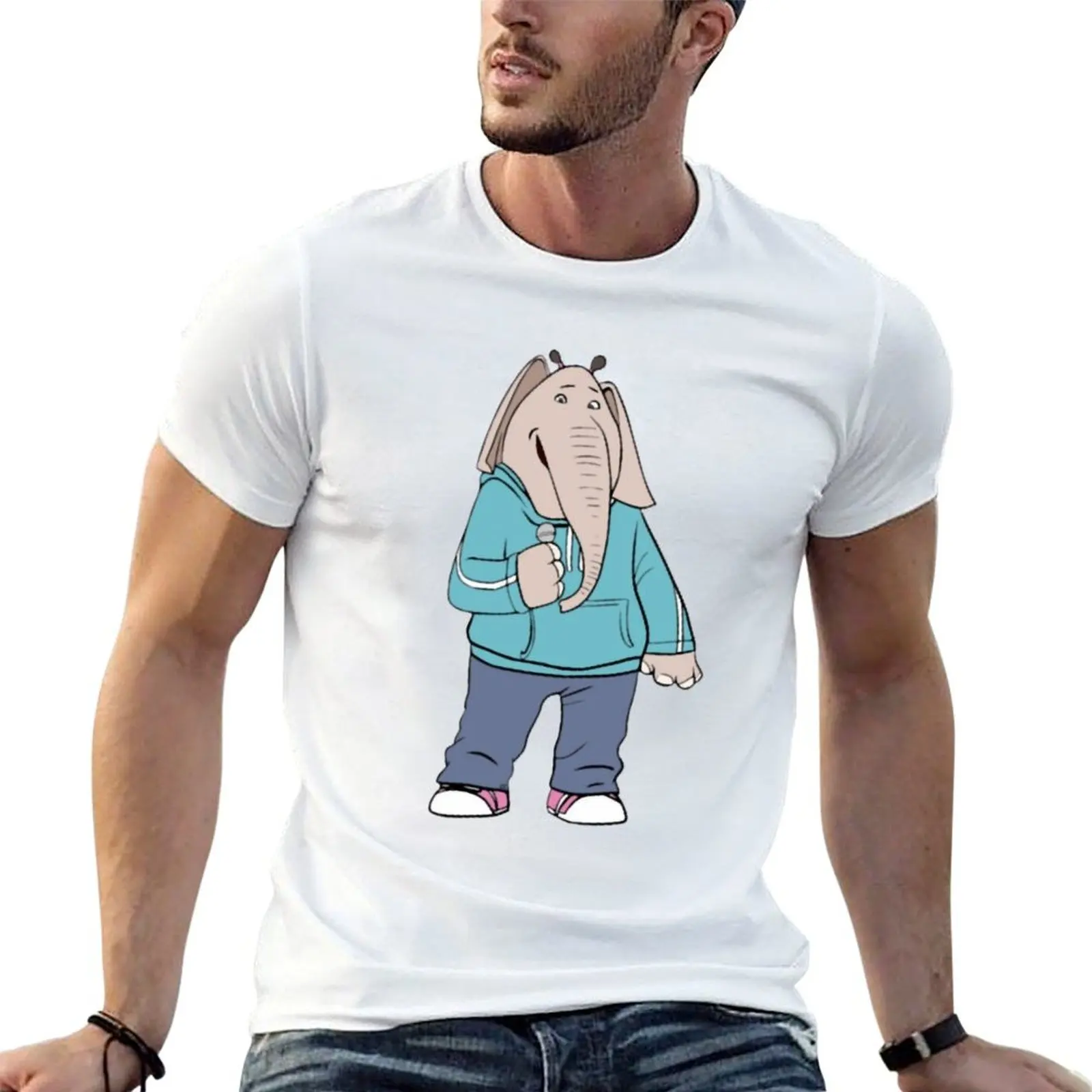 Camiseta masculina MEENA -SING 2, camisetas gráficas, camisetas engraçadas de designer, camiseta de algodão