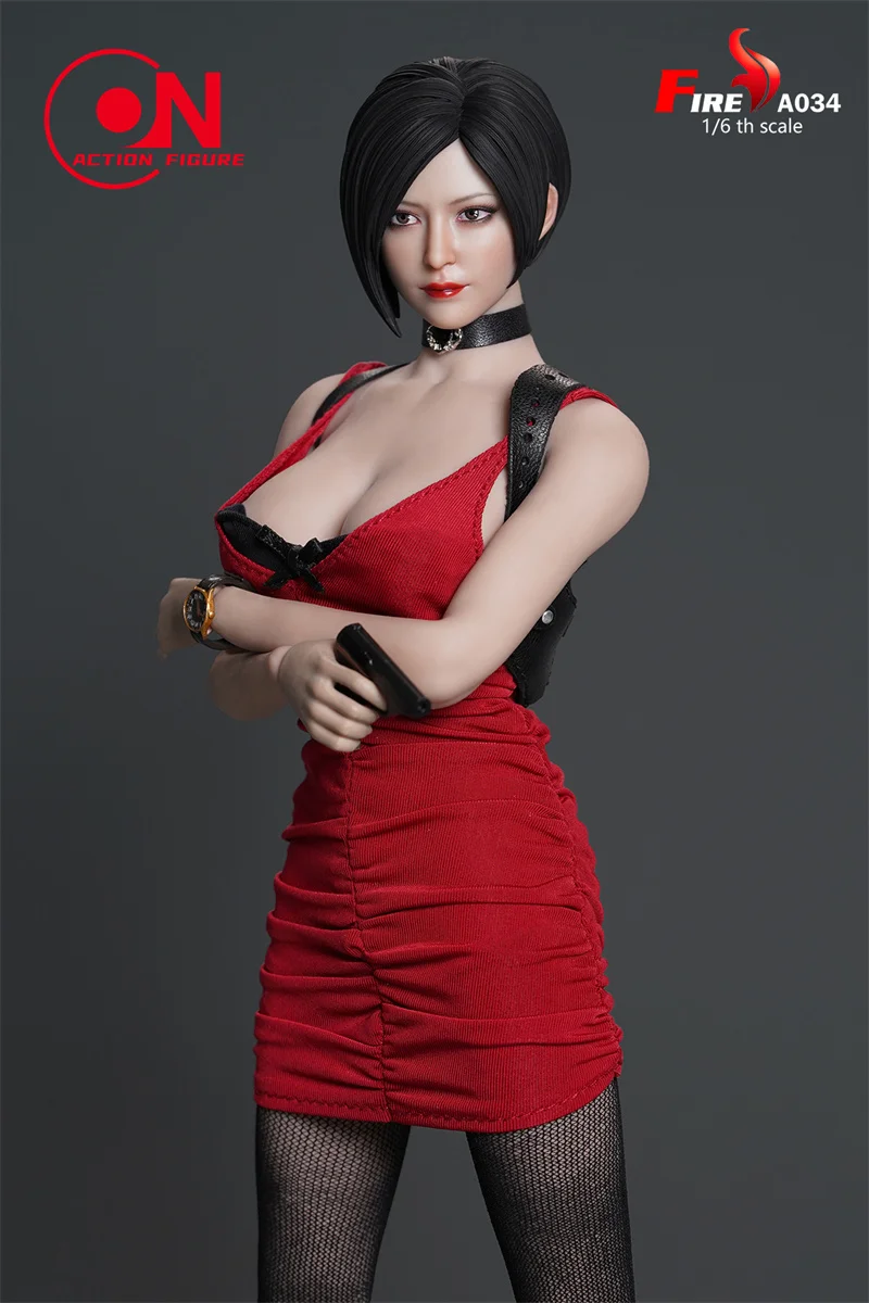 【Auf Lager】FIRE A034 1/6 Ada Wong Kopfskulptur und Kleidung Modell passend für 12'' TBL PH S09C weibliche Soldat Actionfigur Körper