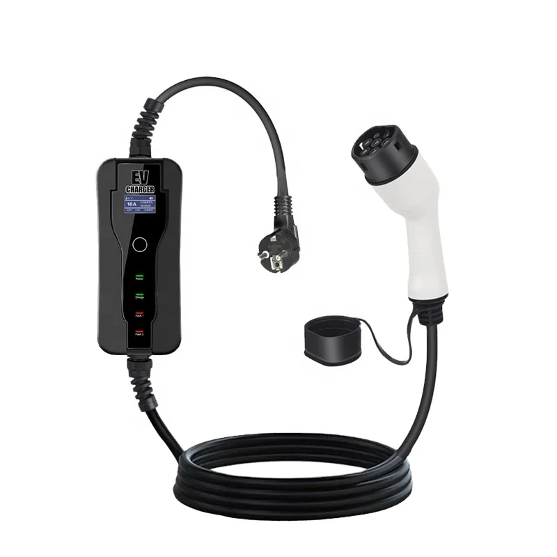 

Adjustable 16a 32a Portable EV Charger Station Level 2 Type 2 Type 1 GBT AC Car Charging G-un for Electric Vehicles