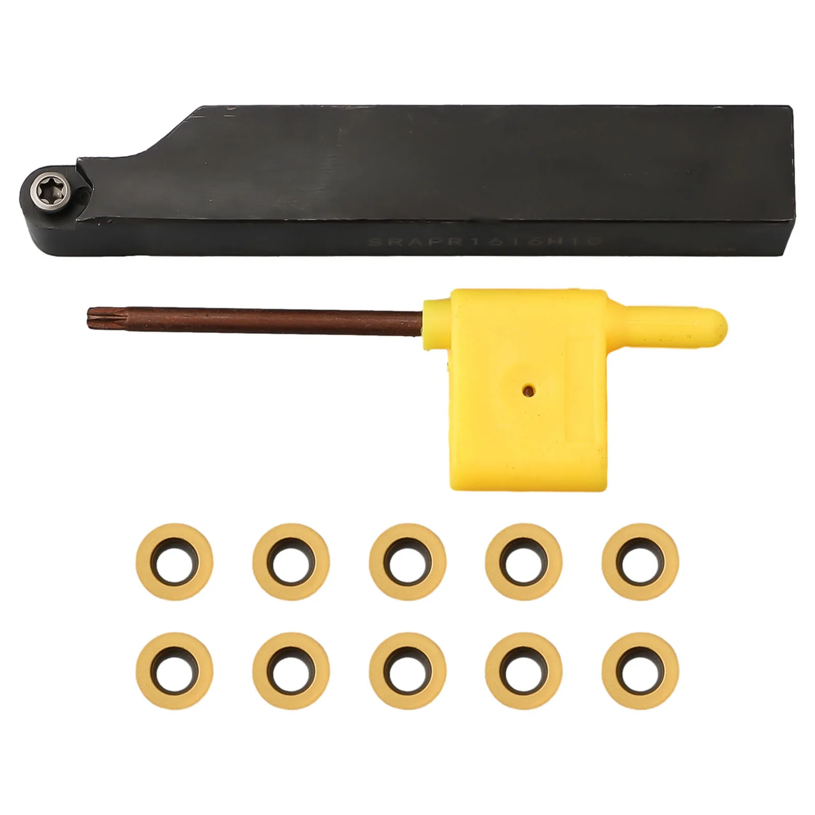 Turning Tool Holder and Long lasting SRAPR1616H10 for lathe Tool Holder with RPMT10T3MO Carbide Inserts Turning