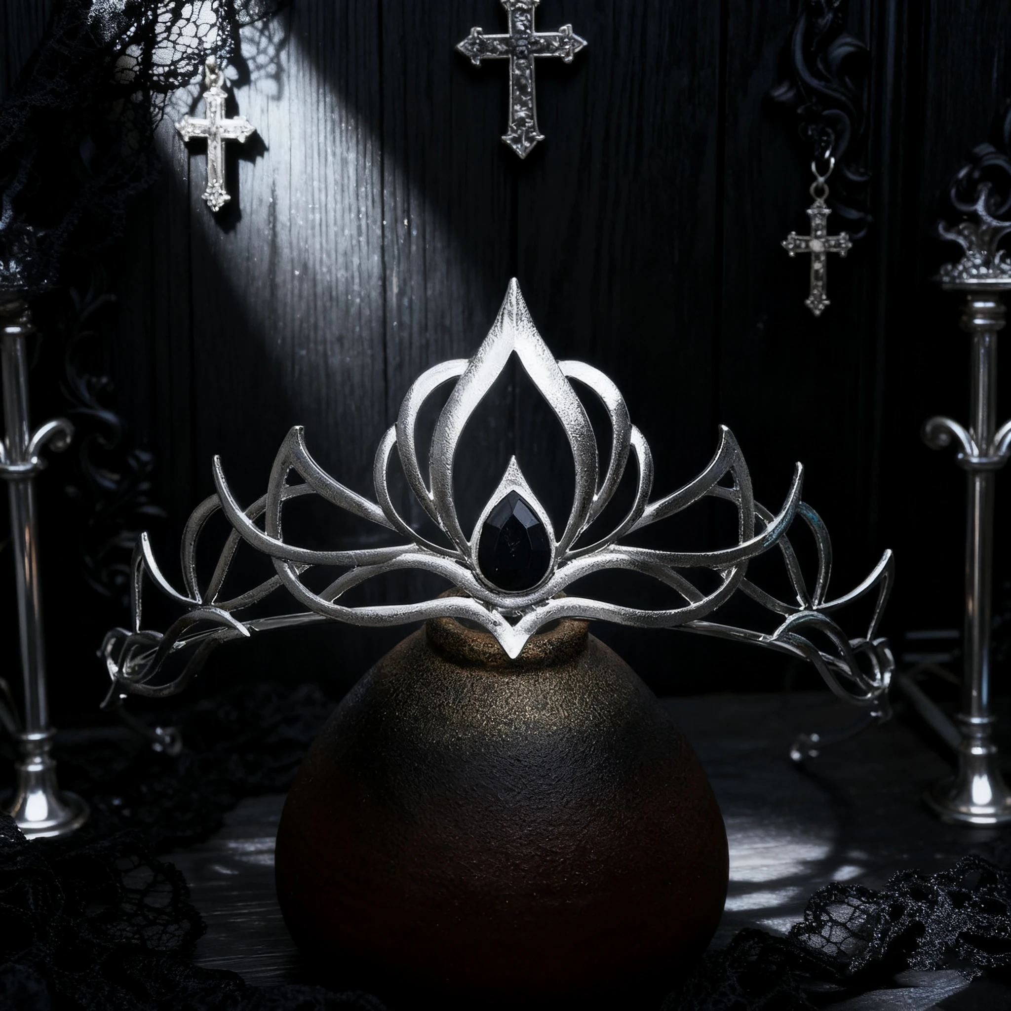 Gothic Fashion Women's Alloy Diamond Crown Character Dress Headwear Witch Ball Party Birthday Exquisite Hair Accessories