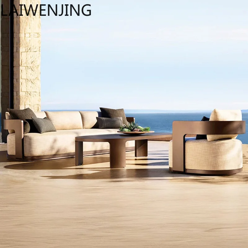 

SGF outdoor sofa aluminum alloy courtyard villa rain and sun protection table and chair furniture