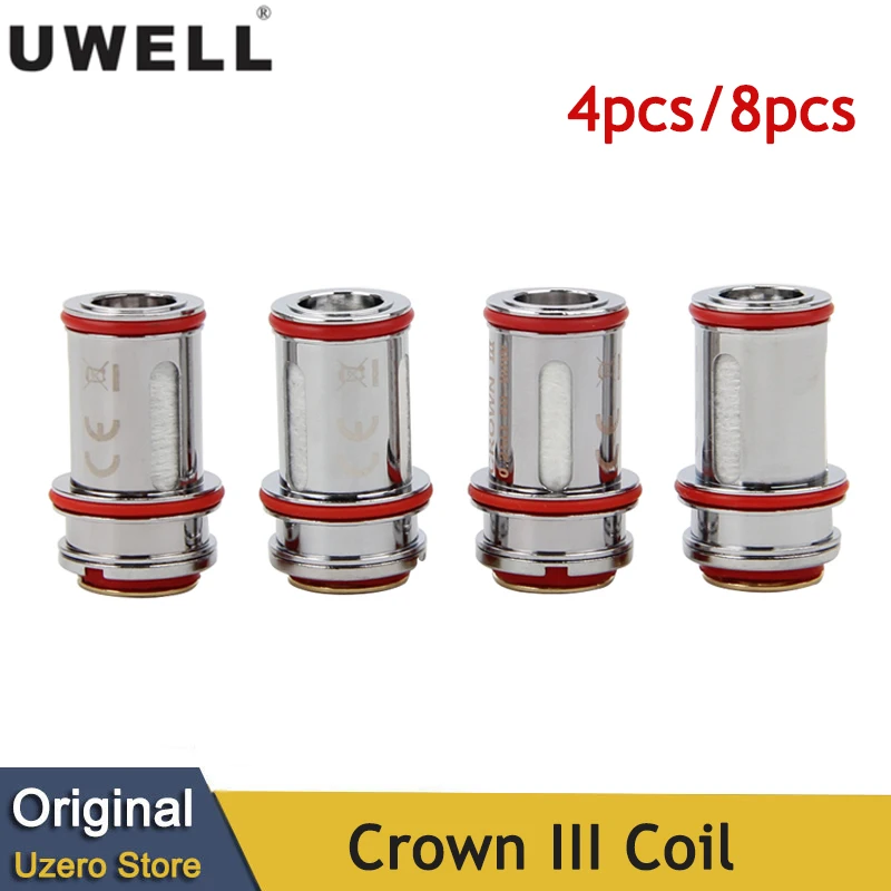 4pcs-8pcs Uwell Crown III Coil Head SUS316 0.25ohm 0.4ohm 0.5ohm UN2 Meshed Coil 0.23ohm Core For E Cig Uwell Crown 3 Tank