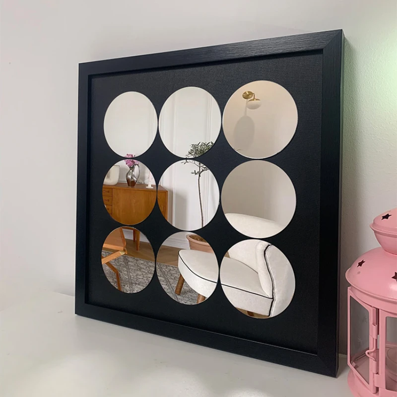 Bathroom Acrylic Decorative Mirrors Handicraft Wooden Aesthetic Decorative Mirrors Specchi Decorativi Room Decor BL50DM