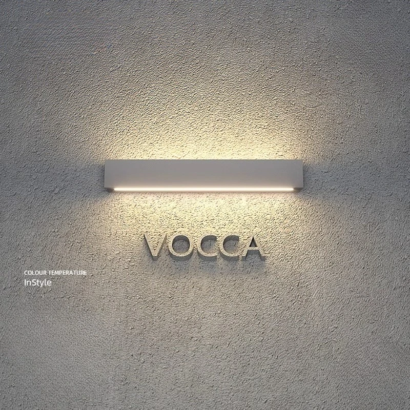 

Outdoor Wall Light Cement Long Wall Lamp Modern LED Background Wall Lamp Waterproof IP65 Outside Garden Lights Outdoor Lamp