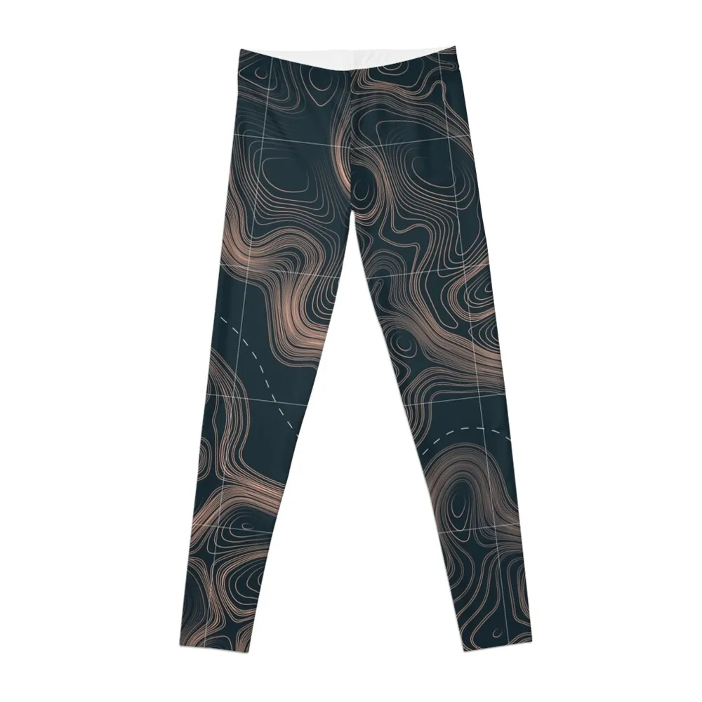 

Topographic Terrain Mapping Leggings sports for Women sports Womens Leggings