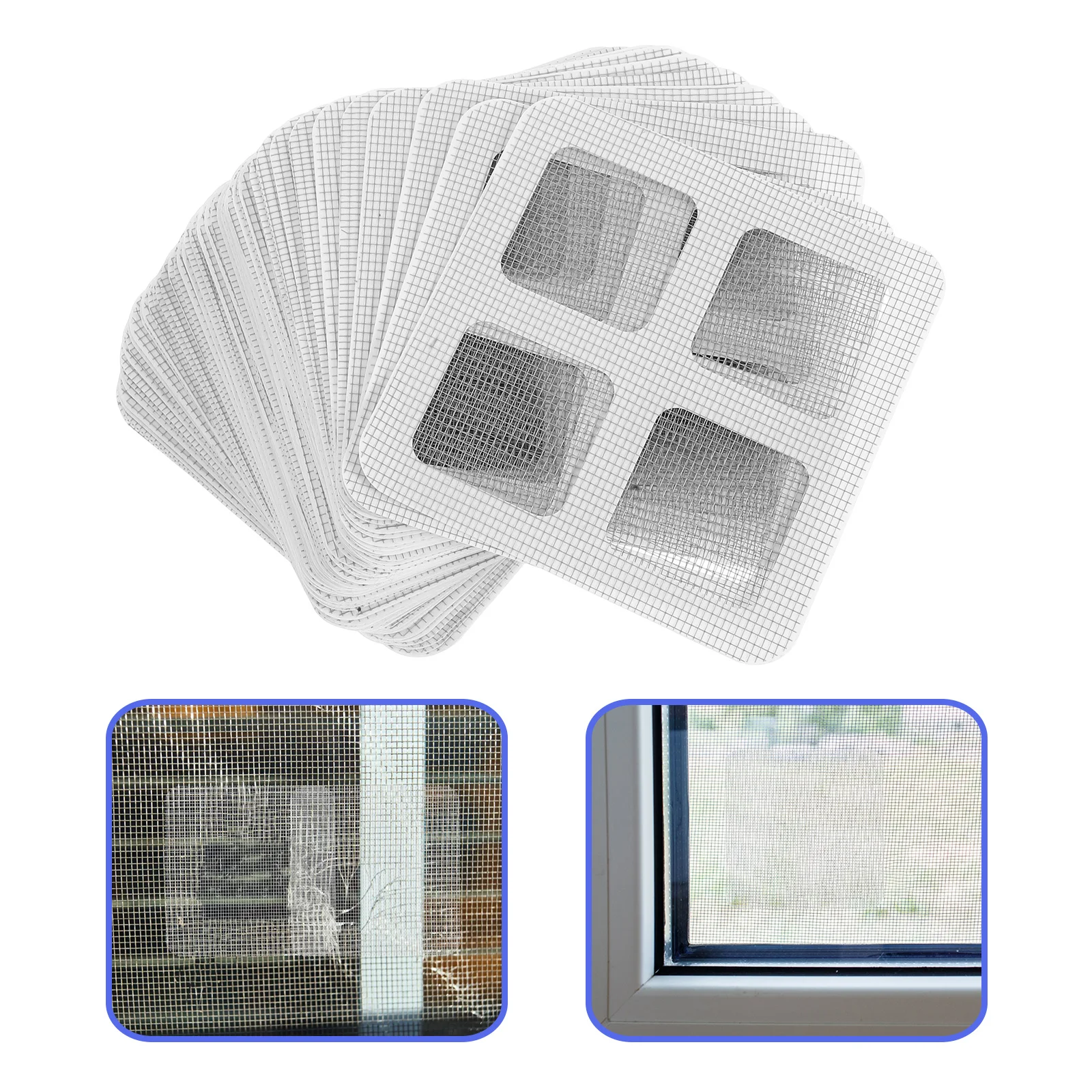 

100 pcs Mesh Covers Repair Kit For Window Screen Shower Drain Adhesive Filter Sticker To Catch Hair Anti-Blocking Floor Drain