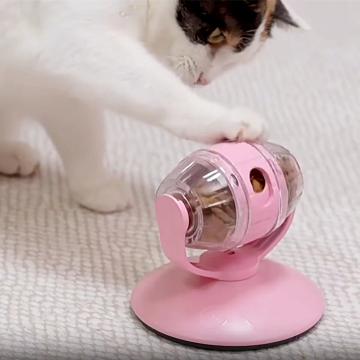 Rotatable Cat Treat Dispenser Toy 360° RotatingLeakage Food Wheel Slow Feeder Kitten Small Dog IQ Training Self PlayPet Supplies