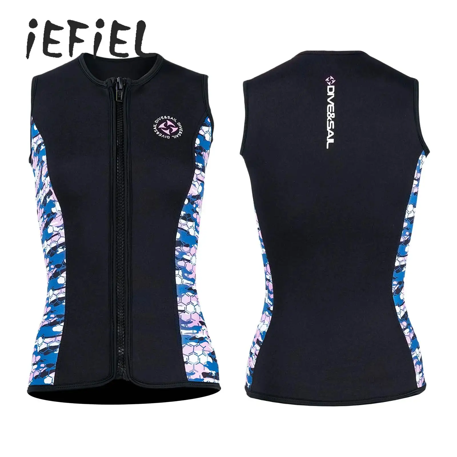 

Женский неопреновый гидрокостюм премиум-класса 3 мм, топ без рукавов на молнии, сохраняющий тепло, гидрокостюм, топ, жилет, плавание, подводное плавание, подводное плавание, серфинг