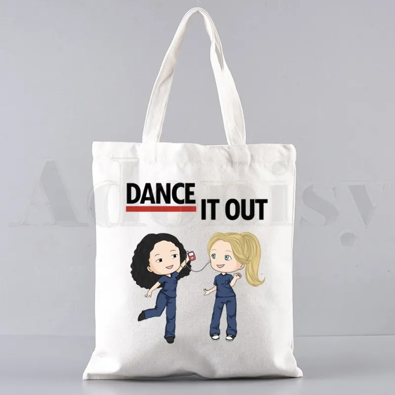 

Greys Anatomy You're My Person Gray's Anatomy Handbags Shoulder Bags Casual Shopping Girls Handbag Women Elegant Canvas Bag