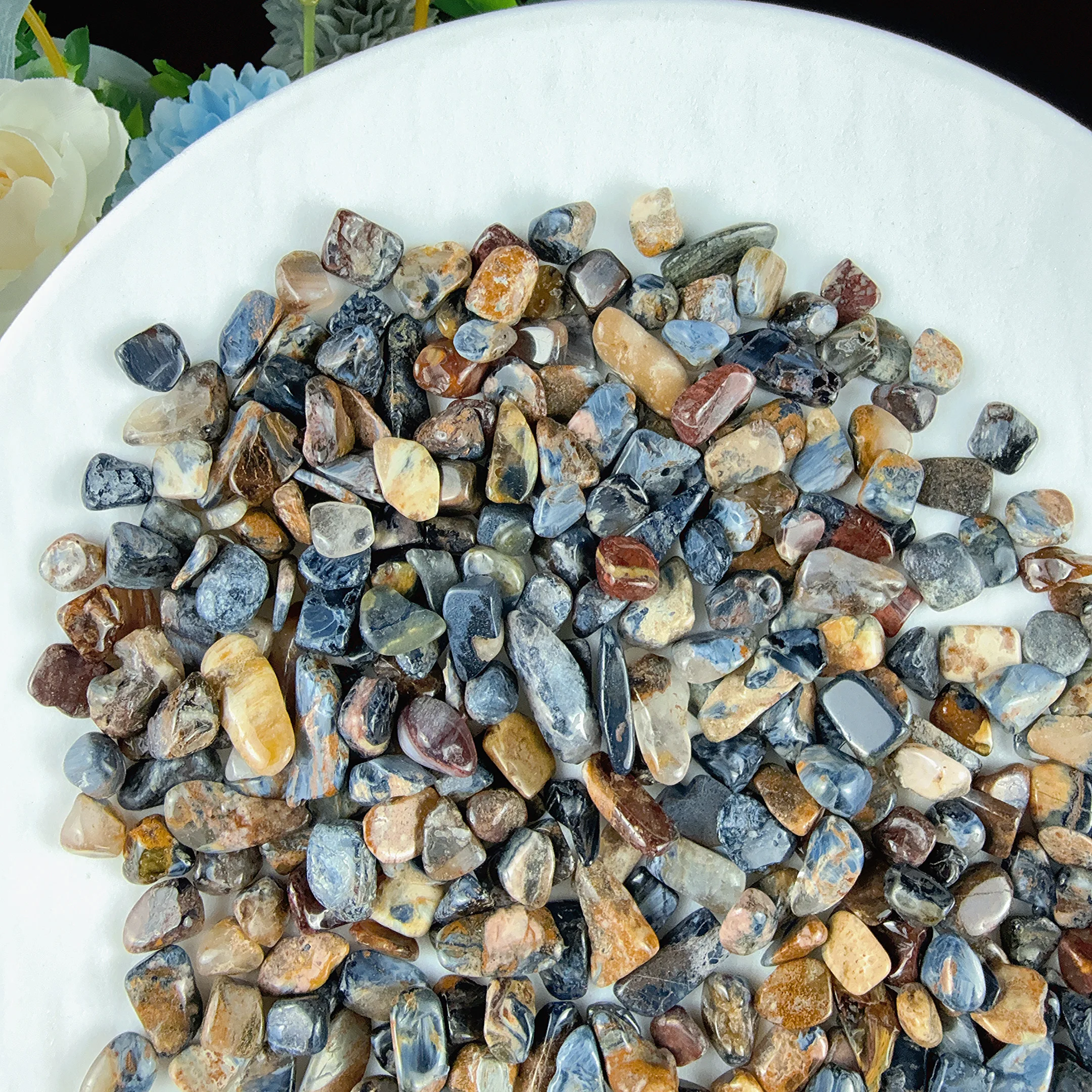 3-12mm Pietersite Semi Tumbled, Pietersite Crystal Chips, Natural Pietersite Stone Tumbled Stones,  Pietersite Stone Chips