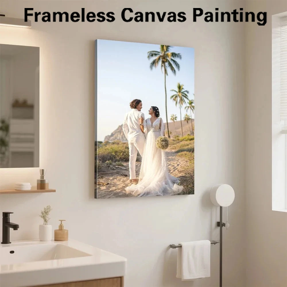 1pc Frameless Personalize Custom Photo marry Posters Wall Pictures For Bathroom Scandinavian Home Decor