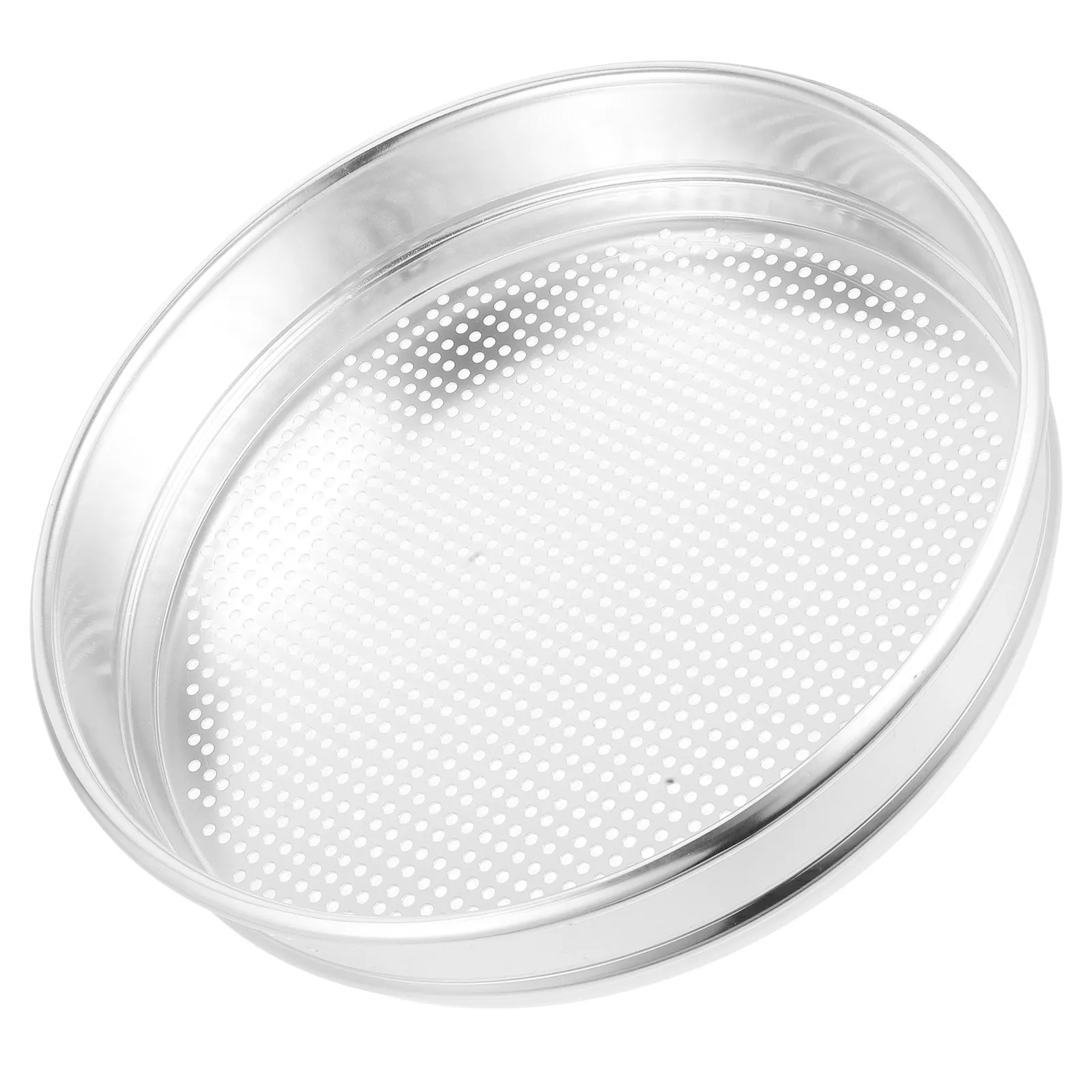 Stainless Steel Standard Sample Sieve 3Mm Aperture Round Lab Test Sieve for Grain Screening Quality Control Fine Mesh Industrial