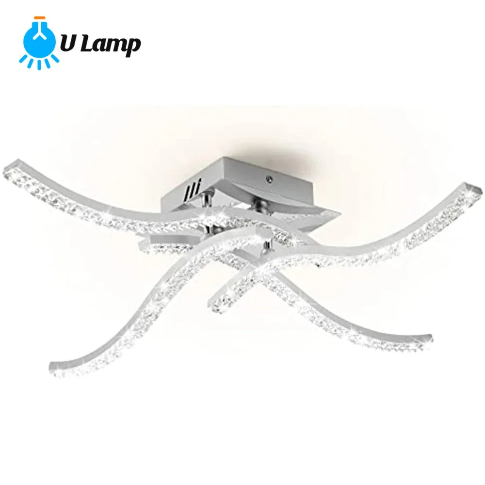 Light Crystal Ceiling Light Nordic Creative Personality Led Spotlight Living Room Light Simple Modern High-end Bedroom Lamps