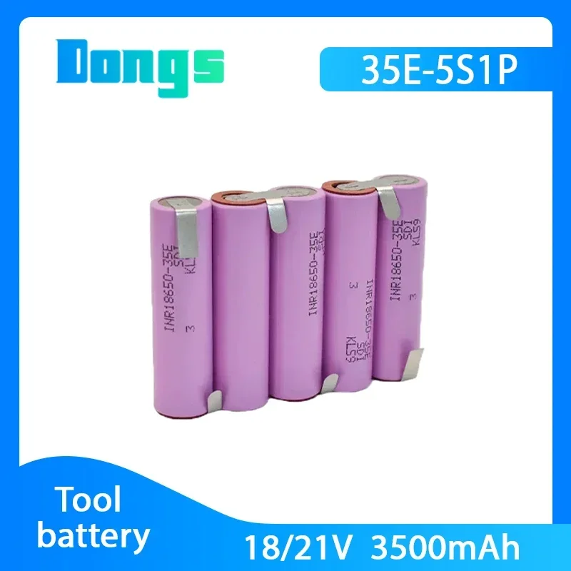 Battery Pack 3S1P 4S1P 5S1P 6S1P 3S2P 4S2P 5S2P 3500/7000mAh Customized Welding Battery Pack 18650-35E Battery,Screwdriver,Drill