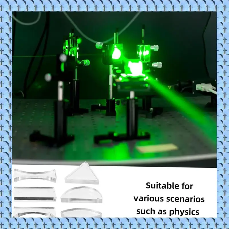 NOCM 3Sets Optical Lenses Teaching Tool Physics Teaching Instrument Convex Lens Microscope Lens Spotlight Objective Lens