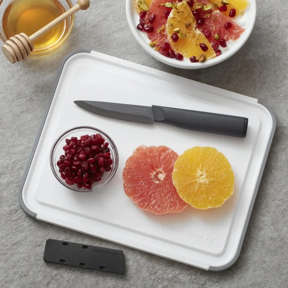Nonabsorbent Plastic Cutting Board with Nonslip Edges Durable Poly Surface for Food Preparation