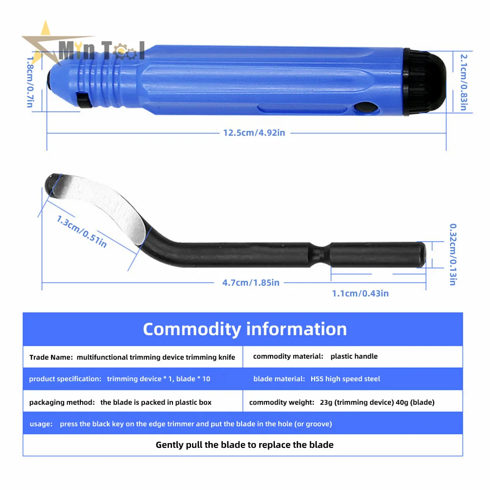 

Карманный нож с фиксированной ручкой и пластиковыми заусенцами NB1100, скребок + 10 шт. лезвия BS1010, обрезка Neaten, резак для снятия заусенцев, набор ручных инструментов