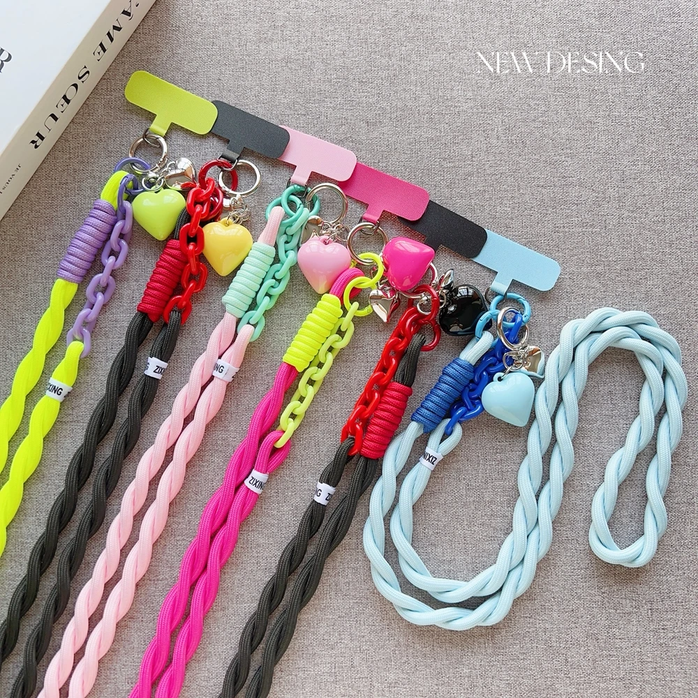 

Корейский универсальный ремешок для телефона, подвесная веревка для мобильного телефона, шейные ремни, анти-потерянные ремешки для мобильного телефона, подвеска «Любовь», аксессуары