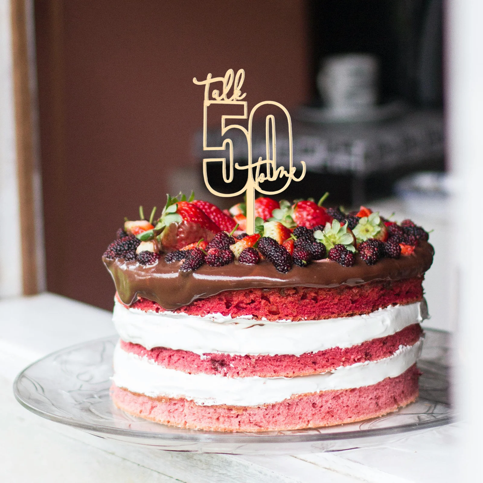 

12Pcs Acrylic Birthday Cake Toppers 50th Anniversary Party Decorations Festive Number Inserts Happy Birthday Cake Toppers