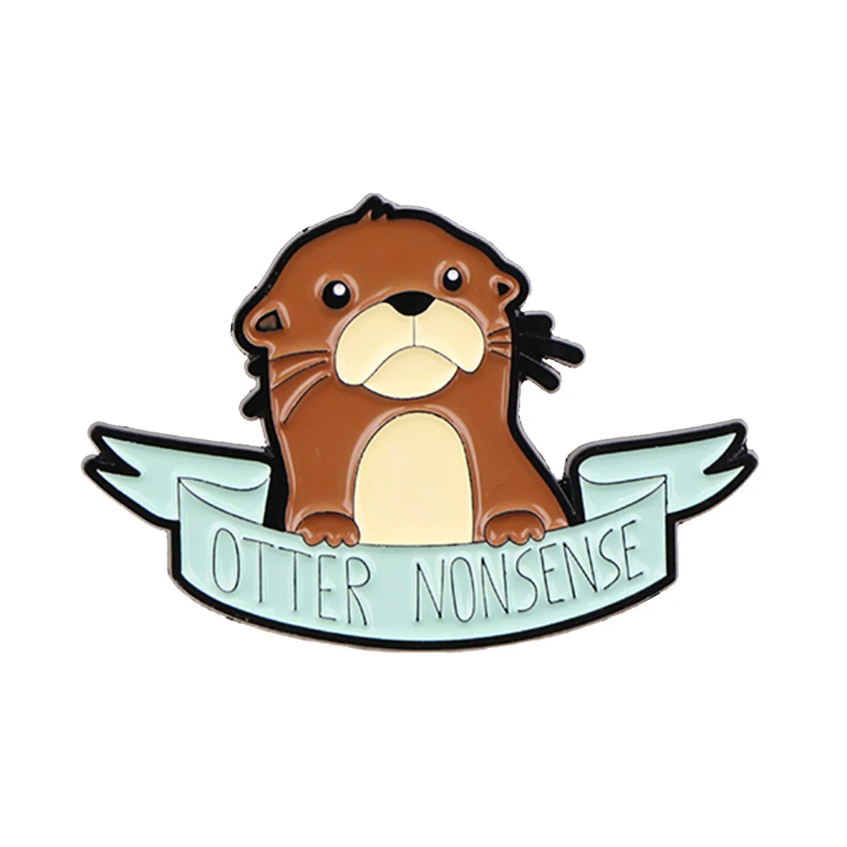 Otter Nonsense Jewelry Pins for Backpacks Lapel Enamel Pins and Brooches Badge Bags Backpack Decoration Friend Kid for Gifts