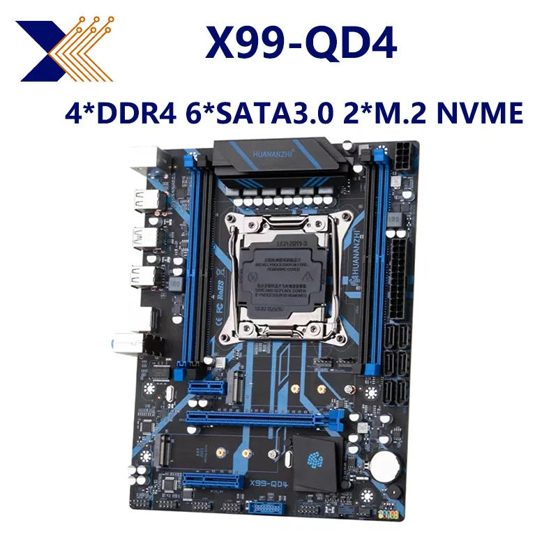 HUANANZHI QD4 X99 Motherboard  XEON Intel LGA2011-3 All Series DDR4 Desktop Memory NVME USB 3.0 SATA