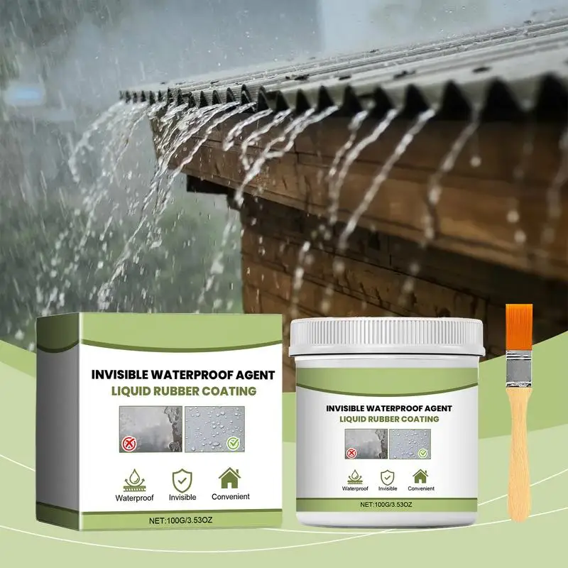 Waterproof Coating Sealant 100g Anti-Leakage Home Waterproof Sealant Agent Quick Results Tiles Brick Concrete And Wood Sealant