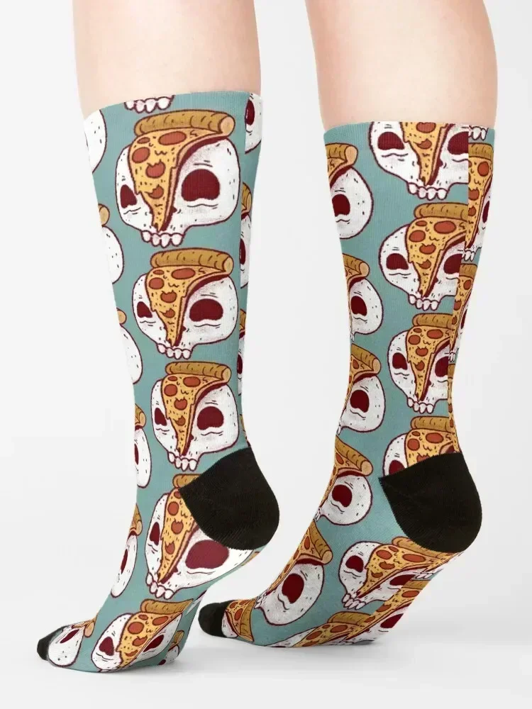 Pizza Skull Socks Lots Argentina christmass gift aesthetic Women Socks Men's