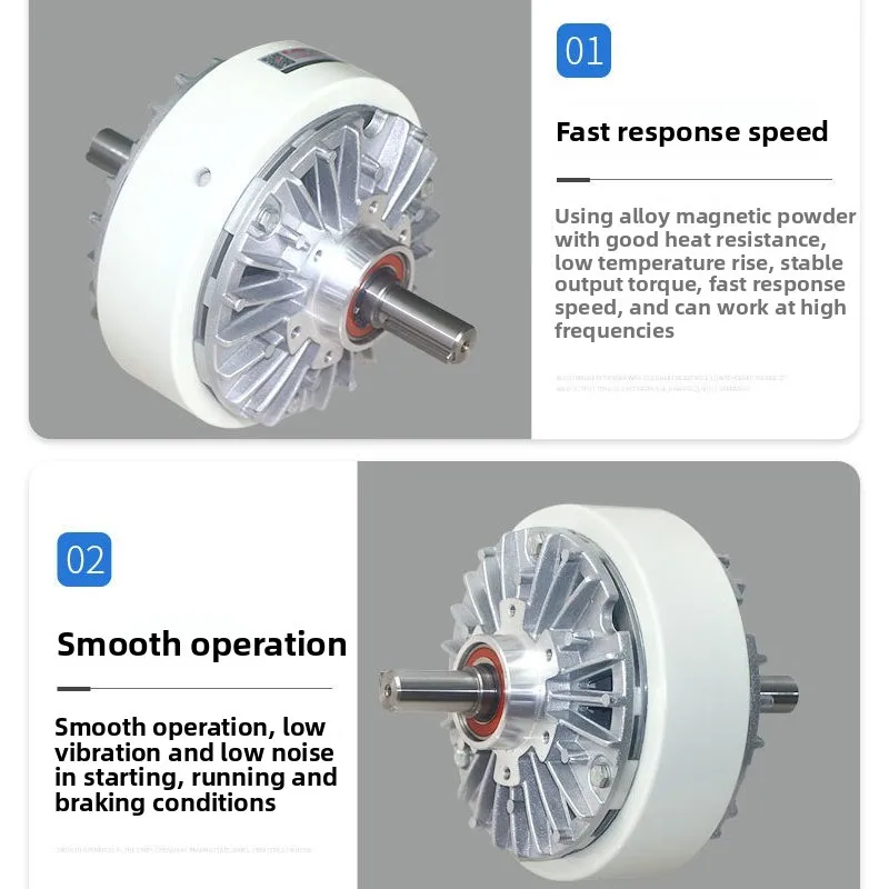 Magnetic Powder Clutch Brake, Single/Dual Shaft Design, Shaft Mounted Electromagnetic Clutch Brake Assembly