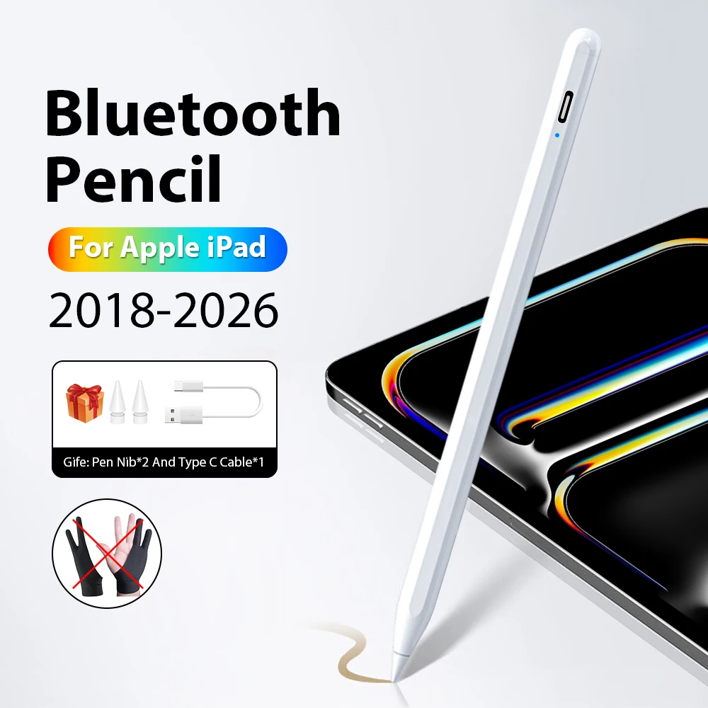 For Apple Pencil iPad A16 Stylus Pen Air 11th M4 M3 M2 5 4 3 Pro 11 13 M5 12.9 Mini 6 7 10 9 9th 10th Generation 2026 Touch Pens