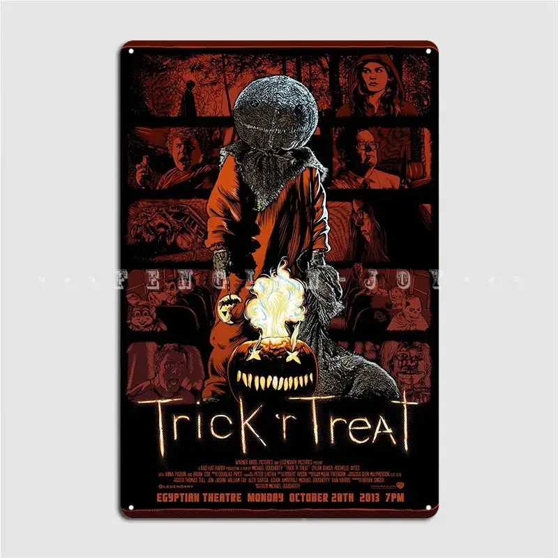 Trick R Treat Artwork Metal Plaque Poster Cinema Living Room Club Bar Personalized Wall Plaque Tin Sign Poster